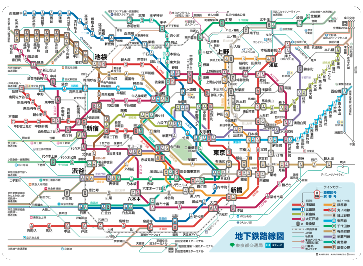 東京地鐵路線圖